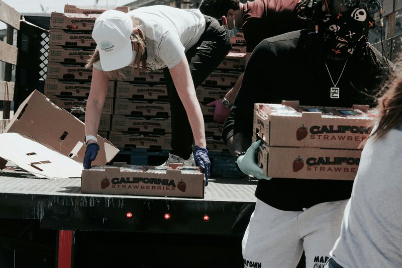 nonprofit helping fire victims by delivering strawberries to food banks. 
